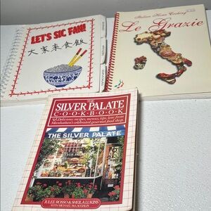 Silver Palate Cookbook and 2 other cookbooks